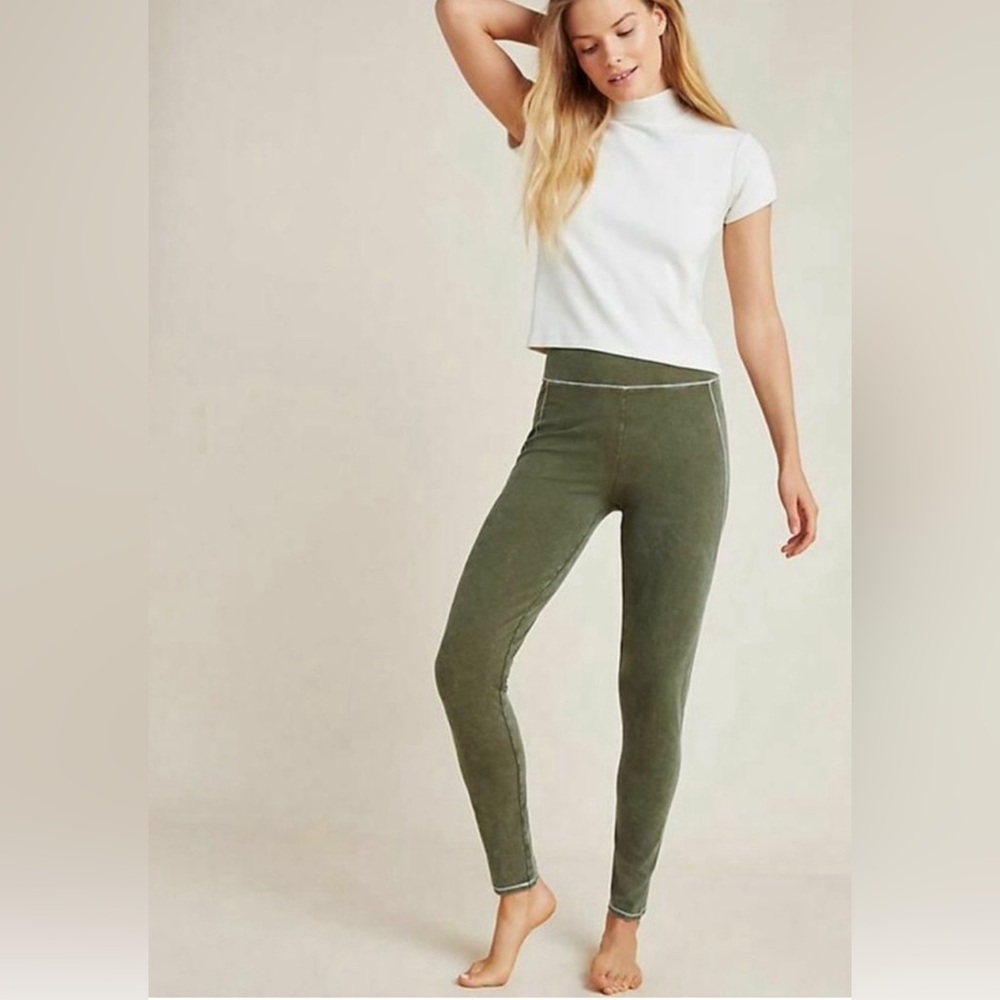 Saturday Sunday by Anthropologie Olive Green Ruthie Leggings